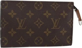 Louis Vuitton Pre-owned Clutches, female, Brown, Size: ONE SIZE Pre-owned Leather Pouch