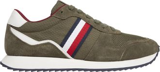 Tommy Jeans Groene Sneakers Ronde Neus Vetersluiting - Heren - Sneakers - Groen - 41 EU - Schoenen