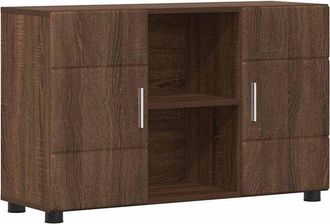 vidaXL Aparador Con Estante Roble Marr&oacute;n 88,5 X 30,5 X 55,5 Cm Vidaxl