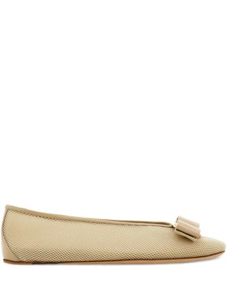 Ferragamo Vara mesh ballet flats - Neutrals