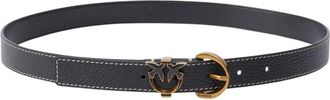 Pinko Pinko, Accessoires, Dames, Zwart, XS, Leer, Love Birds Riem
