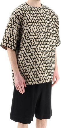 Valentino Mens Brown Silk T-Shirt
