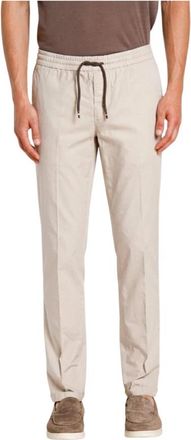 Mason's New York Sack Chino Jogger - Heren - Straight fit broeken - Beige - S - Katoen - Broeken