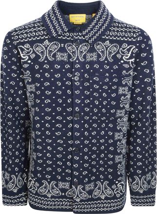 Guest In Residence Navy Wild Rag Paisley Cashmere Work Shirt