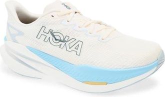 Hoka One One Mach X 3 Running Shoe in White /Alabaster at Nordstrom, Size 10.5