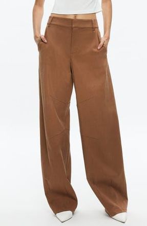 Alice & Olivia Porter Wide Leg Pants in Camel at Nordstrom Rack, Size 14
