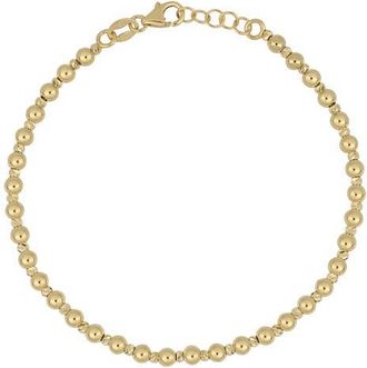Bony Levy 14K Gold Beaded Bracelet in 14K Yellow Gold at Nordstrom, Size 7