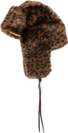 Kangol leopard-print quilted hat - Bruin