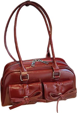 Generic Bowtie Shoulder Bag, Womens Aesthetic Bow Tie Bag, Perfect Style Top Handle Shoulder Bag, Hobo Shoulder Bag with Bow Tie for Shopping Travel, Single A