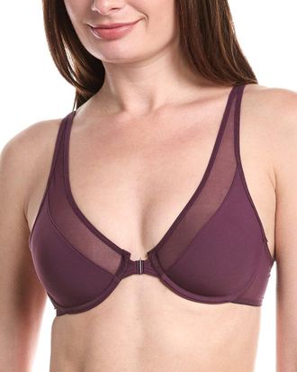 Wolford Sheer Opaque Front Close Plunge Bra