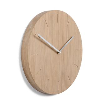 applicata Watch:Out Wanduhr, Eiche natur / Stahl