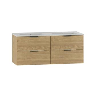 Petits Meubles Mueble lavabo doble encastrado 120cm paneles de melamina y mdf madera