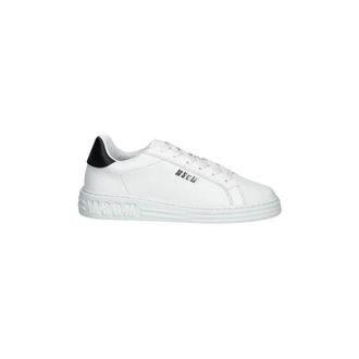 Msgm Msgm, Schoenen, Dames, Wit, 40 EU, Leer, Platform Leren Sneakers