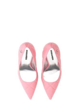 Dsquared2 Hohe Schuhe - Quilted Leather Pumps - Gr. 37 (EU) - in Rosa - f&uuml;r Damen