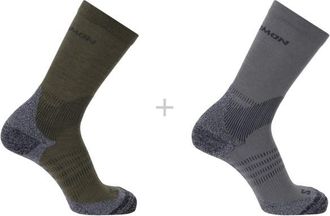Salomon X Ultra Access Crew 2-Pack Wandersocken - Unisex | grau