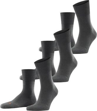 Falke Run Cotton Socks 3-Pack in Dark Grey at Nordstrom, Size Medium