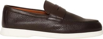 Doucal's Bruin Leren Loafer Schoenen - Heren - Loafers - Bruin - 44 EU - Leer - Schoenen