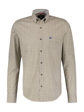 Lerros Langarmhemd LERROS LERROS Poplinhemd mit Fischgratmuster, Herren, Gr. S, weiss (wei&szlig;), 100% Baumwolle, Hemden Langarmhemd