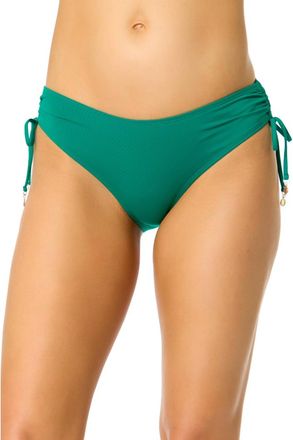 Anne Cole Womens Live In Color Solid Side Tie Swim Bottom in Green at Nordstrom, Size X-Small