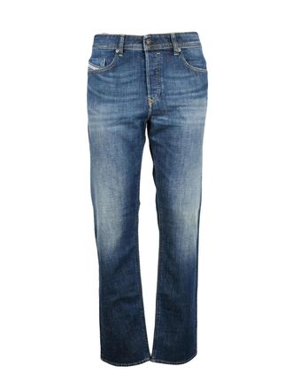 Diesel Blue Stretch Cotton Tapered Jeans