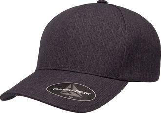 Flexfit Mens Flexfit Delta Seamless Carbon Cap, Melange Charcoal, S-M UK