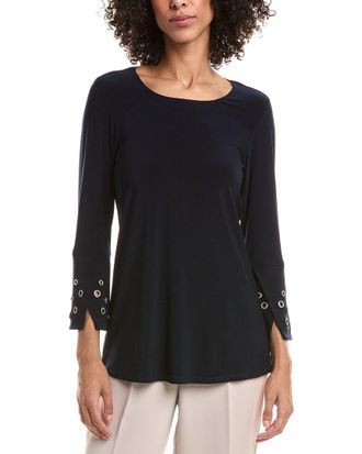 Joseph Ribkoff Crystal Grommet Top