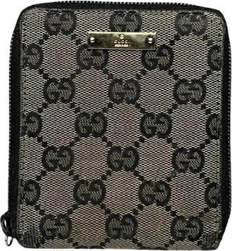 Gucci Pre-owned Horsebit 1955 Wallet - Heren - Vintage Accessoires - Beige - ONE Size - Katoen - Vintage