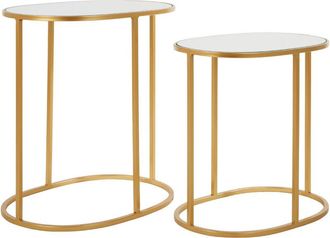 Premier Housewares Avantis Set of 2 Oval Side Tables