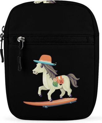 Generic Horse with Hat Crossbody Bag Adjustable Satchel Cute Shoulder Bag Lightweight Sling Bags