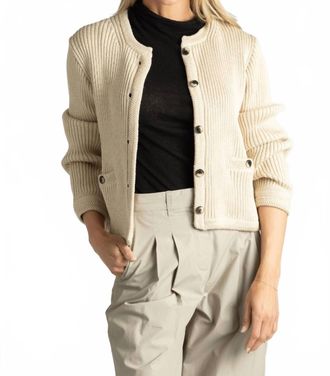 Proenza Schouler Wilson Knit Jacket In Light Wheat