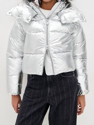 Save The Duck Giselle Puffer Coat In Silver