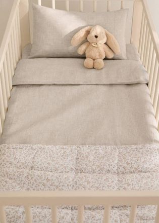 Mango Copripiumino culla lino lavato beige - Home - 100x120cm - MANGO HOME