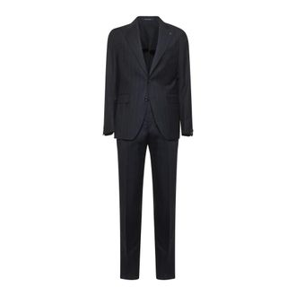 Tagliatore Single Breasted Suits, male, Blue, Size: 3XL Single-breasted Suit