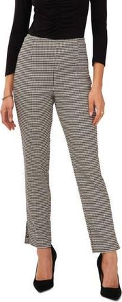 Halogen Houndstooth Check Pants in Rich Black at Nordstrom Rack, Size 16