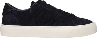 Moncler Blue Leather Low Top Mens Sneakers