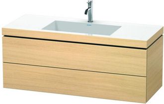 Duravit Mueble De Ba&ntilde;o L-cube Wt Vero Air 500x1200x480mm Sin Orificio Para Grifer&iacute;a Nogal Oscuro