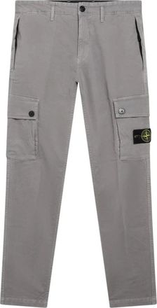 Stone Island Heren, Broeken, Grijs, Maat: W31 Katoen