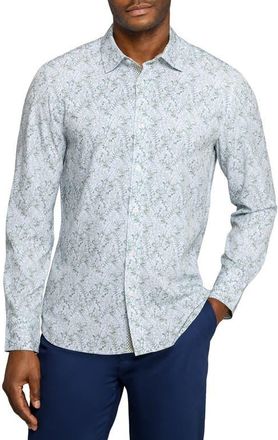 ConStruct Woods Woven Long Sleeve Basic in White/green at Nordstrom, Size Xx-Large
