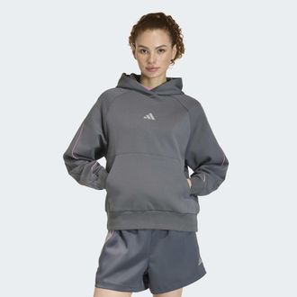 adidas Kapuzensweatshirt ADIDAS SPORTSWEAR W STADIUM HD, Damen, Gr. XXL, grau six, st tropic bloom, ch solid grau, Obermaterial: 75% Baumwolle, 25% Polyester