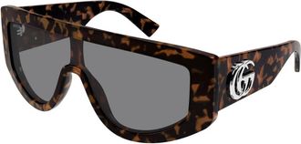 Gucci Gg 1950S Rechthoekige Zonnebril - Dames - Zonnebrillen - Bruin - ONE Size - Satijn - Accessoires
