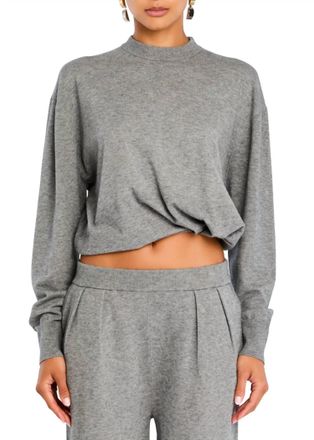 SER.O.YA Autumn Knit Sweater In Heather Grey