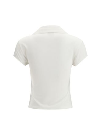 Courr&egrave;ges Cotton Logo Polo - White
