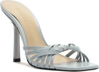 Schutz Tara Leather Mule in Light Azure at Nordstrom, Size 10.5