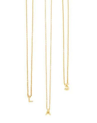 8 by YOOX GOLD PLATED 925 MONOGRAM NECKLACE