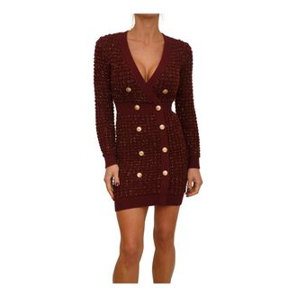Elisabetta Franchi Vestito - female - Elisabetta Franchi - Knitted Dresses - Red - M - Dresses
