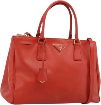 Prada Pre-owned Vintage Tote Bag - Dames - Vintage Shopper - Rood - ONE Size - Leer - Vintage