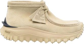 Moncler Beige Logo Boots