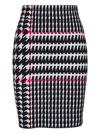 Akris houndstooth check mini skirt - Nero