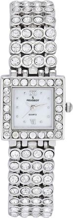 Peugeot Jeweled Swarovski Strands Bracelet Watch- 22MM in Silver at Nordstrom