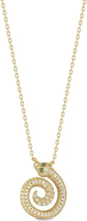 Sphera Milano 14K Over Silver Cz Necklace